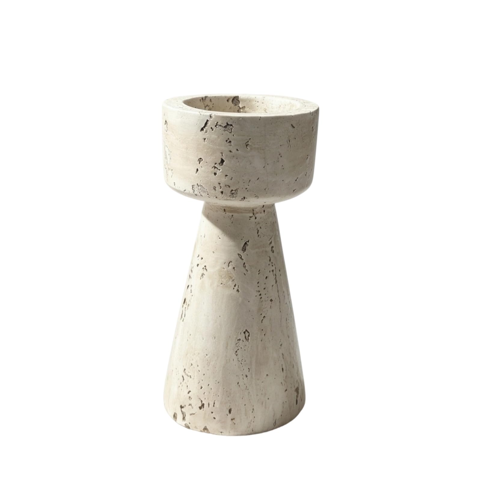 Tischkerzenhalter Minimalistisch Kerzenhalter mit Steineffekt Rustikal Kerzenhalter mit Konischer Form für Couchtisch
