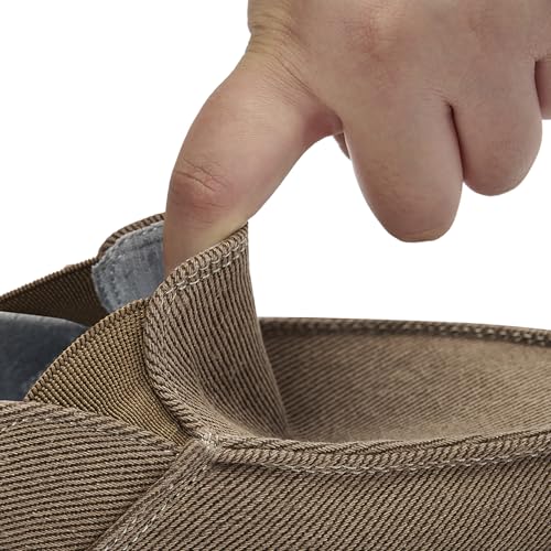 Mens Hands Free Slip-on Loafers Shoes Wide Width Casual Canvas Loafers Shoes Mens Boat Shoes Lightweight Non-Slip Walking Shoes Soft Sneakers4