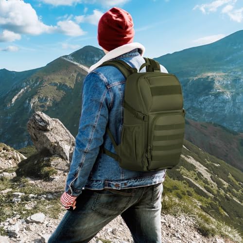 Mardingin 25L Tactische Rugzak Buiten Wandelen Rugzak Multi Compartiment Reizen Trekking Rugzak Voor Wandelen, Bergbeklimmen en Reizen Sporten (Zwart