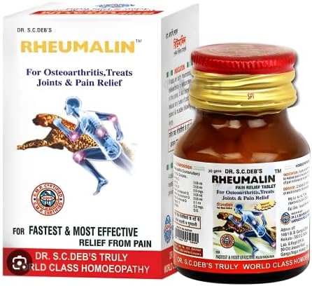 KRIG'S Rheumalin Pain Relief Tablet Homeopathy(25Gm) & R.E Pain Killer Oil Combo