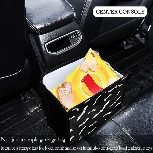 Image of Bat Car Trash Can Black Foldable Hanging Bin Auto Garbage Can Leak-Proof Organizer(Large)