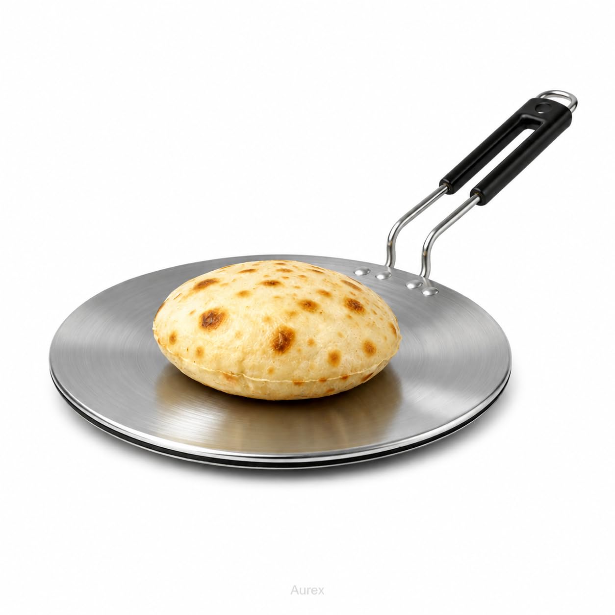 Aurex Triply Stainless Steel Tawa | 26cm,1Kg, 4mm | Induction Friendly | 3-Layer Body, 100% Toxin-Free, No Chemical Coating, Easy to Clean, Less Oil Usage | Roti, Paratha, Chapati |-image-49