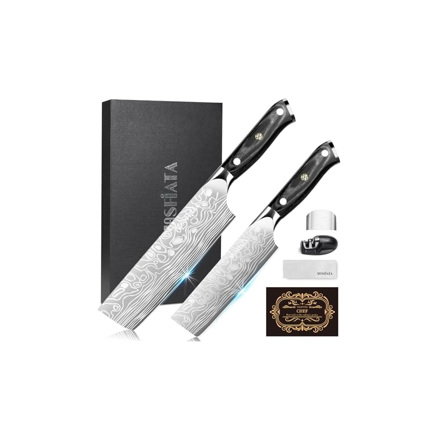 MOSFiATA-Nakiri-Kitchen-Knife-755-Chef-Knife-Set-Ultra-Sharp-German-Stainless-Steel-Cleaver-Cooking-Knife-with-Ergonomic-Handle-Gift-Box MOSFiATA Nakiri Kitchen Knife, 7”&5.5" Chef Knife Set, Ultra Sharp German Stainless Steel Cleaver Cooking Knife with Ergonomic Handle Gift Box