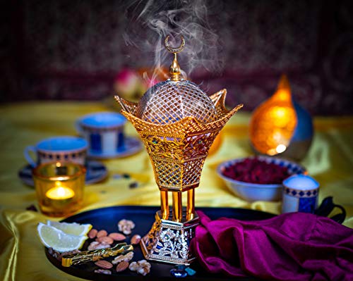 Am Regulator Electric Incense Burner - Oud Frankincense Resin Burner With Adjustable Timer - Hilal (Rose Gold) #TOP2