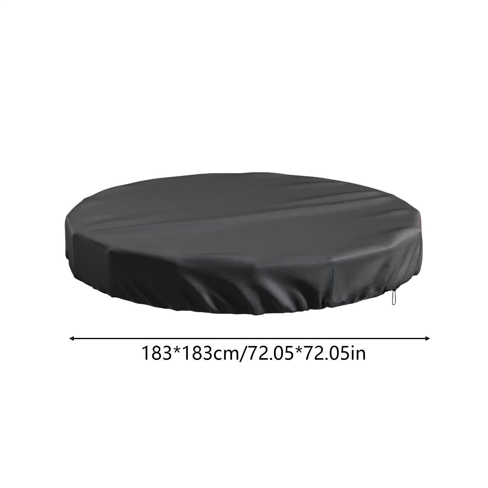 Cobertor Rondo para Piscina 183cm 244cm 305cm 366cm, Impermeable, a Prueba de Polvo, para Piscinas sobre el Suelo, con cordón Resistente al Viento, Accesorios para Piscinas