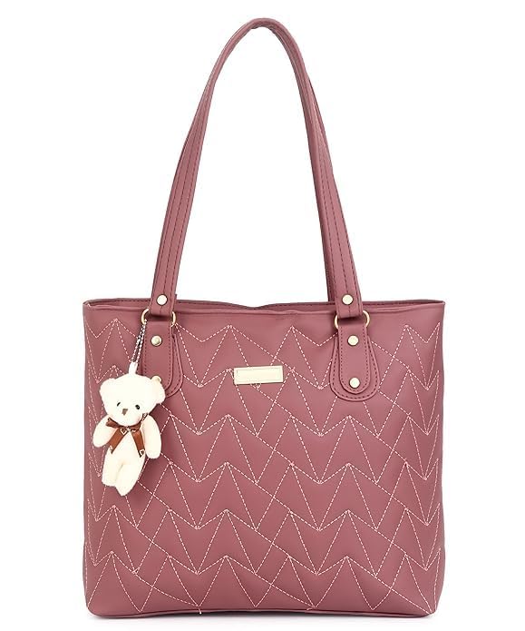 Chic Styles Womens Medium Tote Bag | Shoulder Bag Hand Held Bag With Long Strap Ladies Purse Zip Pocket Canvas Handbag (Pink) (B0D3V7G1QK) Amazon Price History, Amazon Price Tracker