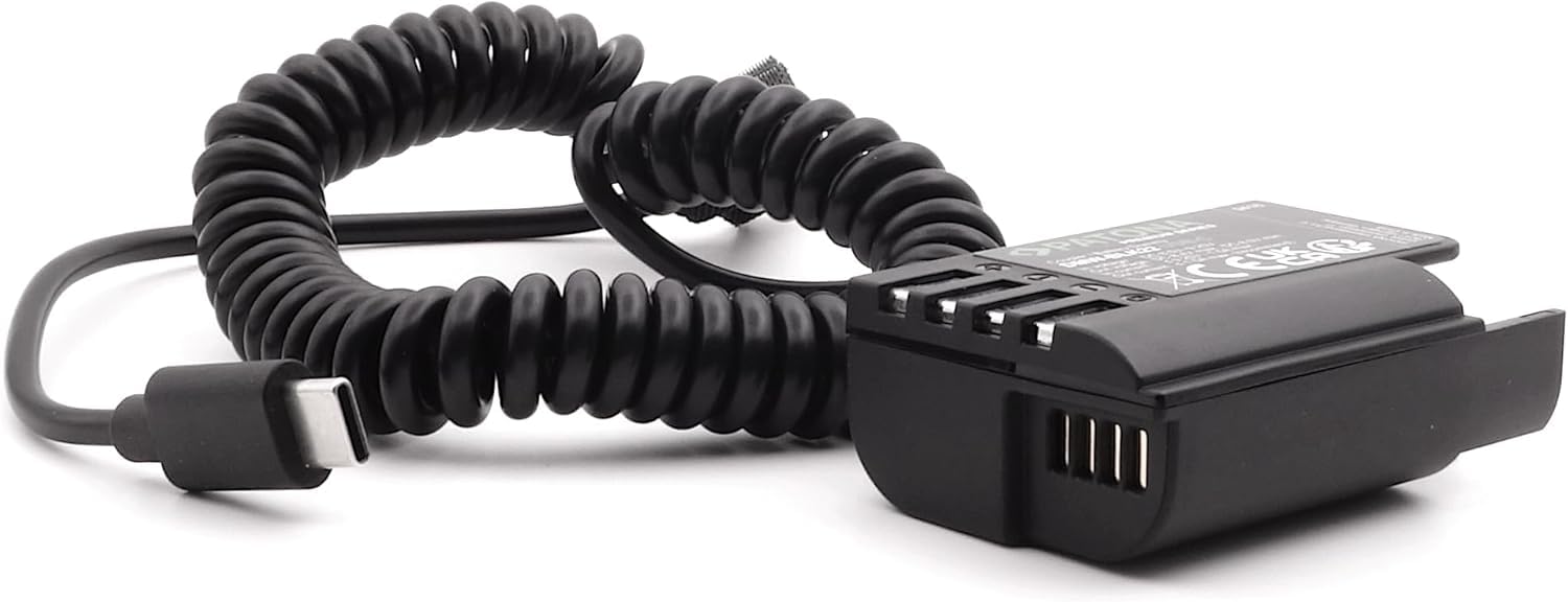 PATONA Batterie factice USB-C pour Panasonic DMW-BLK22 / DMW-BLF19 – remplace coupleurs DMW-DCC12/DCC17 – pour Lumix DC-S5, S9, G9, GH5, GH5S, GH6 – alimentation continue pour le streaming et la vidéo