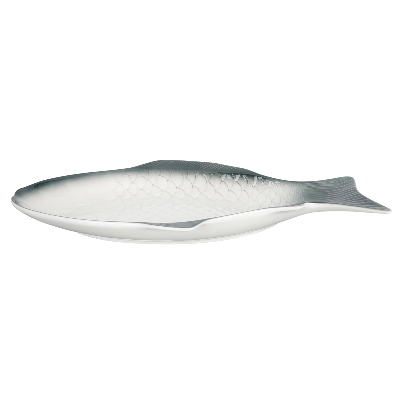 DOITOOL Fuente de Pescado de Cerámica Forma de Pez para Servir | Acabado Delicado, Adecuado para Mariscos y Aperitivos, Arreglo Festivo de Mesa