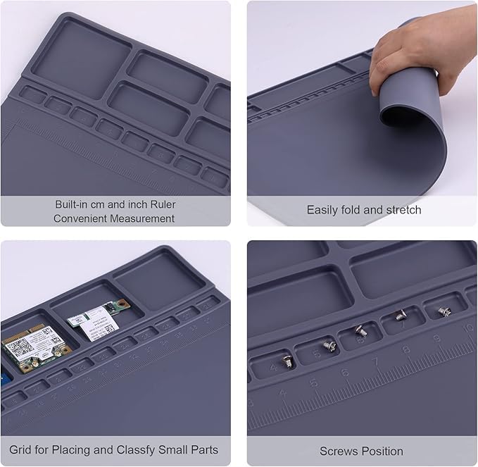 Tapis De Soudure Antistatique 40x30 Cm Avec Bracelet ESD - Protection Pour Réparations électroniques