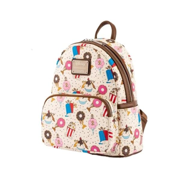 Loungefly Disney Chip and Dale Snackies All Over Print Womens Double Strap Shoulder Bag Purse – Bild 3