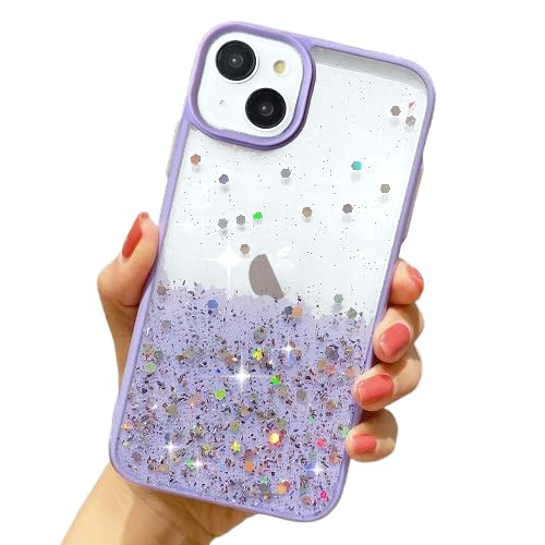 VONZEE Back Cover Compatible for iPhone 15 (6.1 inch), Non Moving Bling Glitter Cover for Girls & Women Soft TPU Shockproof Anti Scratch Drop Protection Covers (Purple) (B0CXDRZJQR) Amazon Price History, Amazon Price Tracker