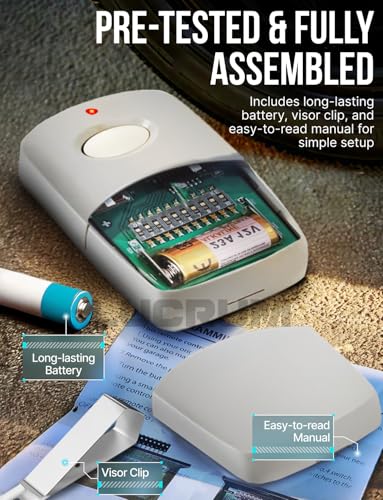 Télécommande pour garage Linear 3089 programmable pour remplacer boîtier 300 MHz perdu - 4