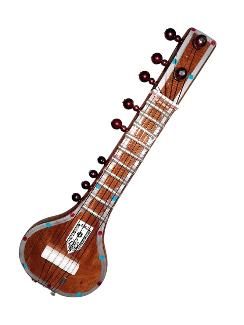 Miniature Musical Instrument – Exquisite Handcrafted Decor Piece for Music Lovers (Sitar, small) - Image 4 thumbnail
