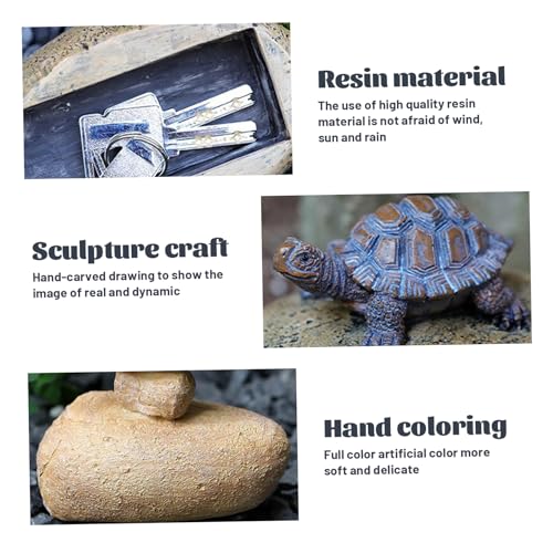 Cache-clés extérieur style roche décorative pour votre patio et cour - 5
