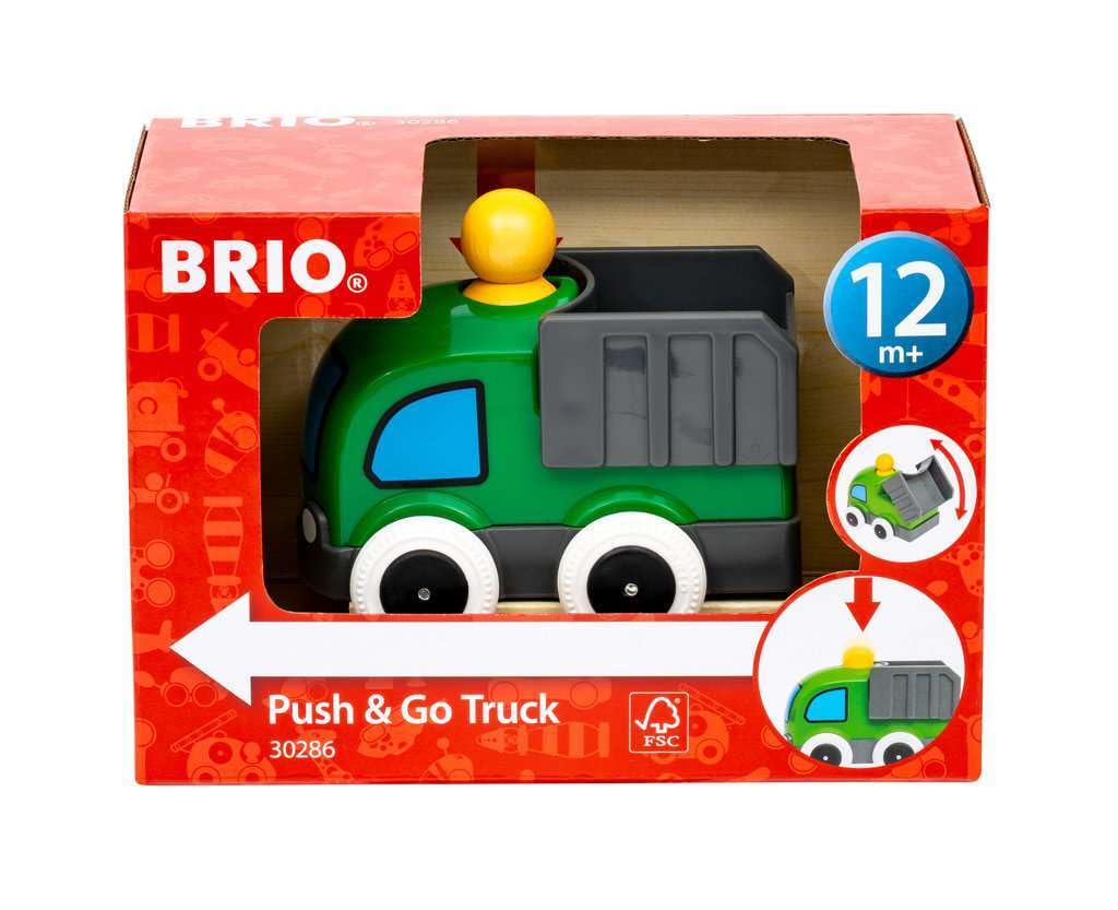 BRIO Toddler, Camión Pulsa y Avanza, Edad Recomendada 12 + Meses