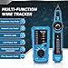 Wire Tracker, RJ11 RJ45 Cable Tester Line Finder Multifunction Wire Tracker, Telephone Line Tester, Toner Ethernet LAN Tester for Network Cable Collation, Continuity Checking