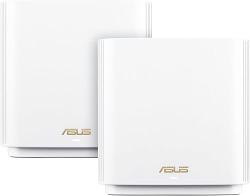 Miniatura 2 de ASUS ZenWiFi Sistema WiFi 6E de malla de triple banda para todo el hogar (ET9 2PK), cobertura de hasta 5,500 pies cuadrados, 7800 Mbps, nueva banda