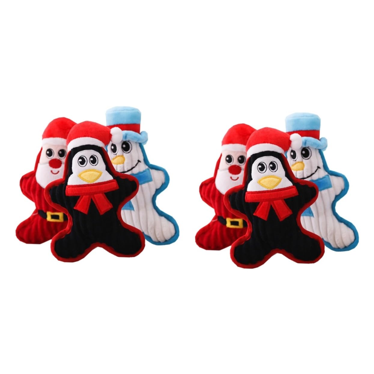 minkissy 6 Piezas de Juguete para Perros y Mascotas, Juguete Interactivo para Perros, Juguete de Peluche masticable para, Juguetes chirriantes de Navidad, Juguetes molares para,
