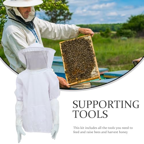 Combinaison apiculteur anti-insecte avec moufles vêtement apiculture solide