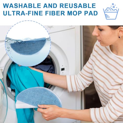 Image of HASTHIP 2Pcs Microfiber Cleaning Cloth Mops for ILIFE A30 Pro Robot Vacuum Cleaner, Replacement Parts Replacement Accessories Reusable Mop Cloths for Wet & Dry Mopping, Cleaning Tools