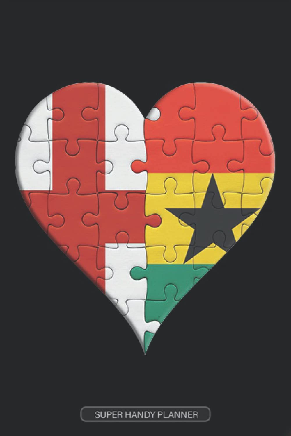 Planner: English Ghanaian Flag United Heart Jigsaw Puzzle Flags Of England Ghana