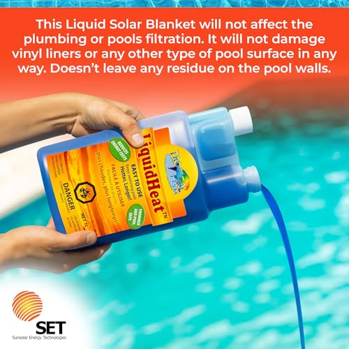 TROPICAL FISH LIQUID SOLAR BLANKET - Liquid Heat - Solar Pool Cover in a Bottle -Reduce Evaporation, Conserve Heat- 1L(33.8oz)