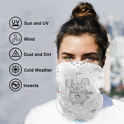 Unisex Multifunctional Headwear Face Mask, Seamless Cover Mouth Bandanas Gaiter, Sun Dust Protection Windproof Headband Neck Gaiter Warmer Balaclava
