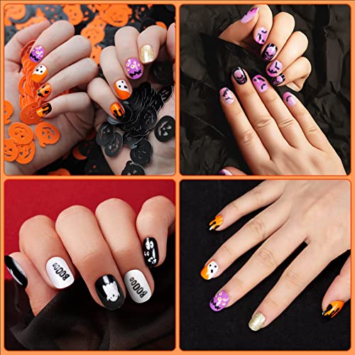 MELLIEX 72 Pezzi Halloween Unghie Finte Colorate