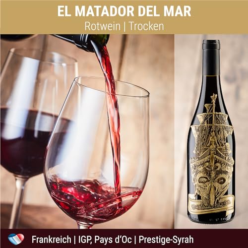 Prime Presents El Matador del Mar - Rotwein (0,75 l) in Geschenkbox - IGP Frankreich Syrah
