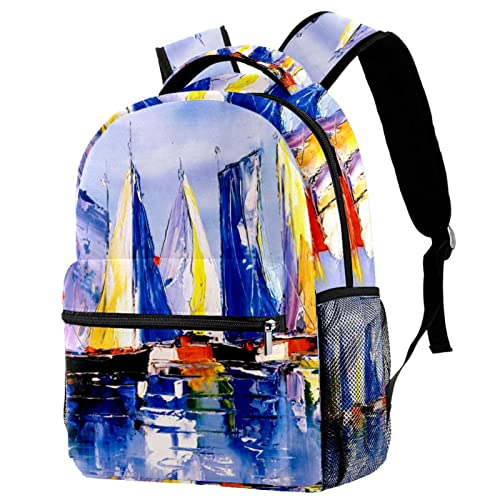 Sac à dos en forme de bateau à voile grand volume avec rangement ergonomique