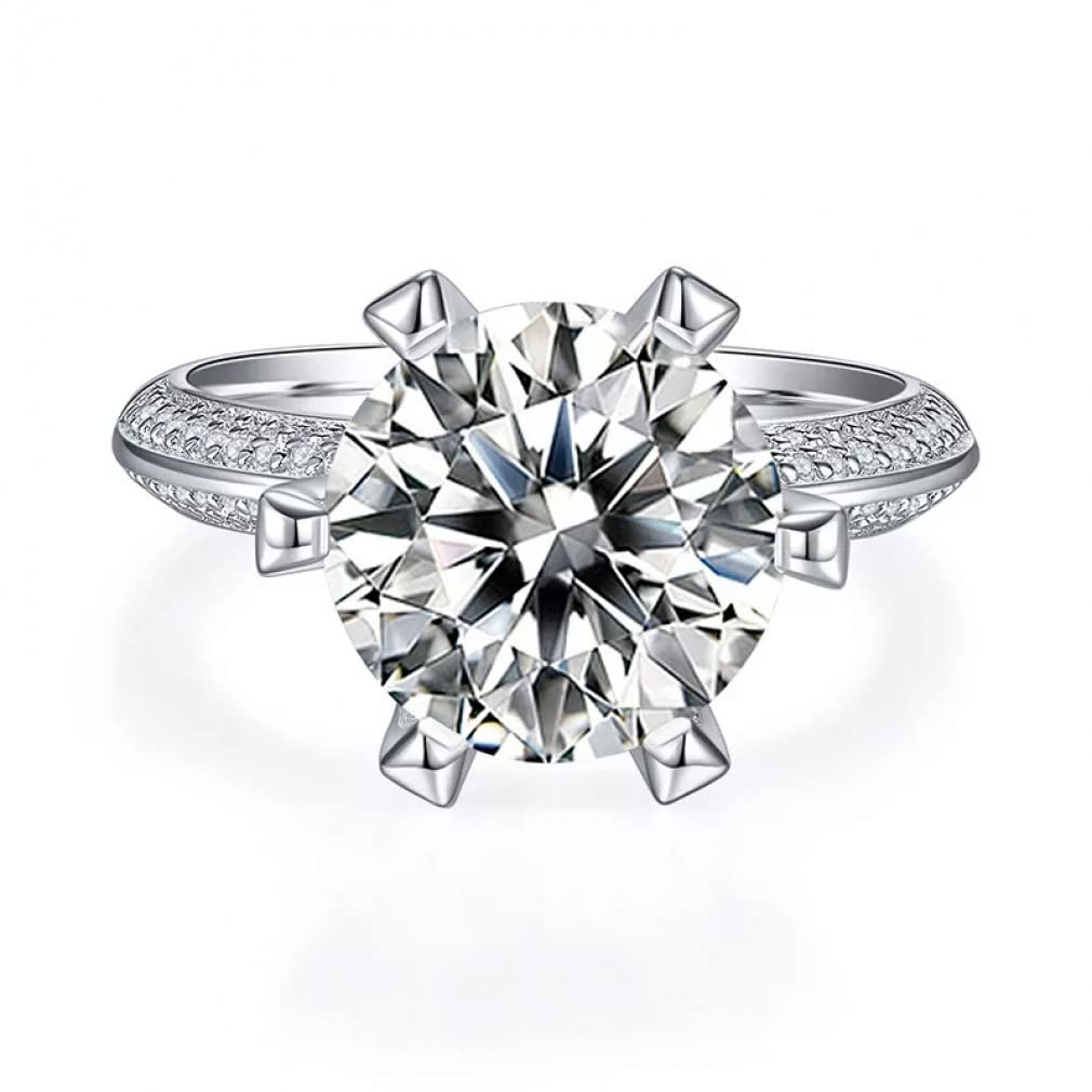 Scintillantes alliances pour femmes moissanite 5 carats pour bijoux de fiançailles - 7