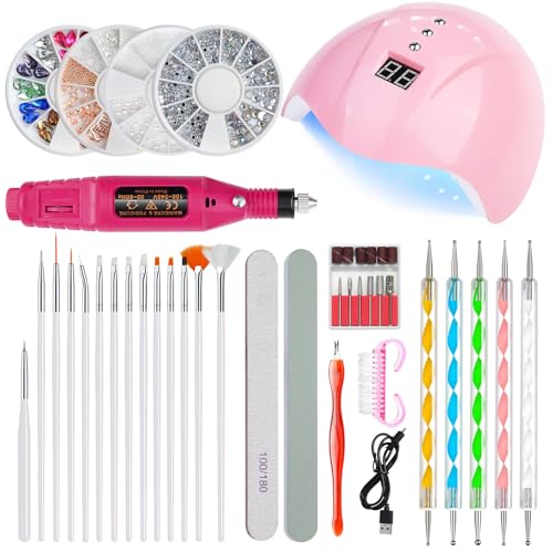 Kit manucure avec lampe LED compacte et ponceuse rotative