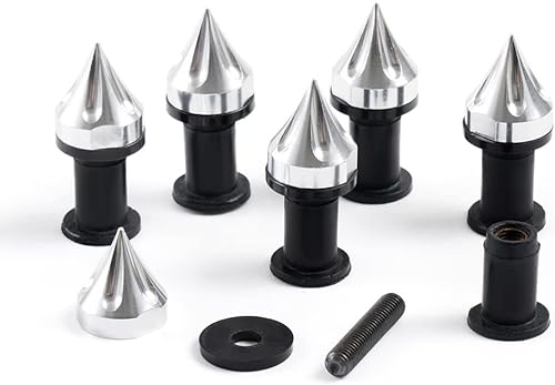 Vista 13 de WYNMOTO Pernos universales de aluminio para parabrisas de motocicleta, 6 piezas, tornillos para parabrisas, kit de montaje de sujetadores (naranja)