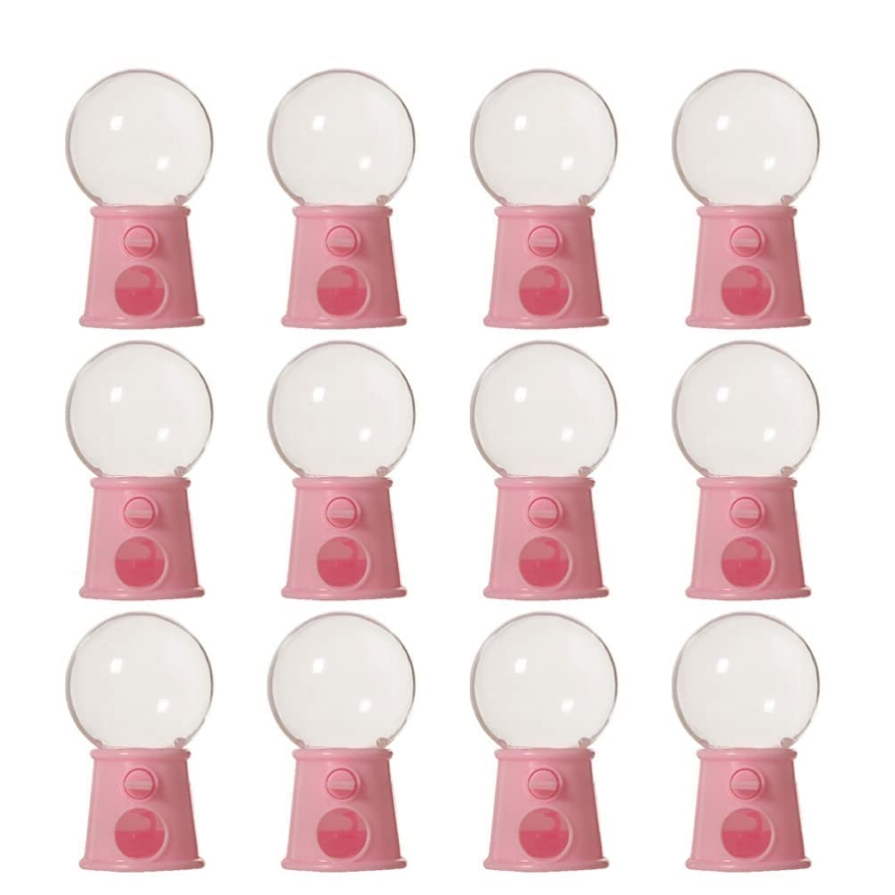 Gumball Machine, Candy Dispenser, 12Pcs Bubble Gum Machine, Mini Candy Dispenser, Candy Machine, Candy Box, Basket Stuffers for Kids, Elegant Candy Dispenser, Holds Snack, Candy and Gumball's