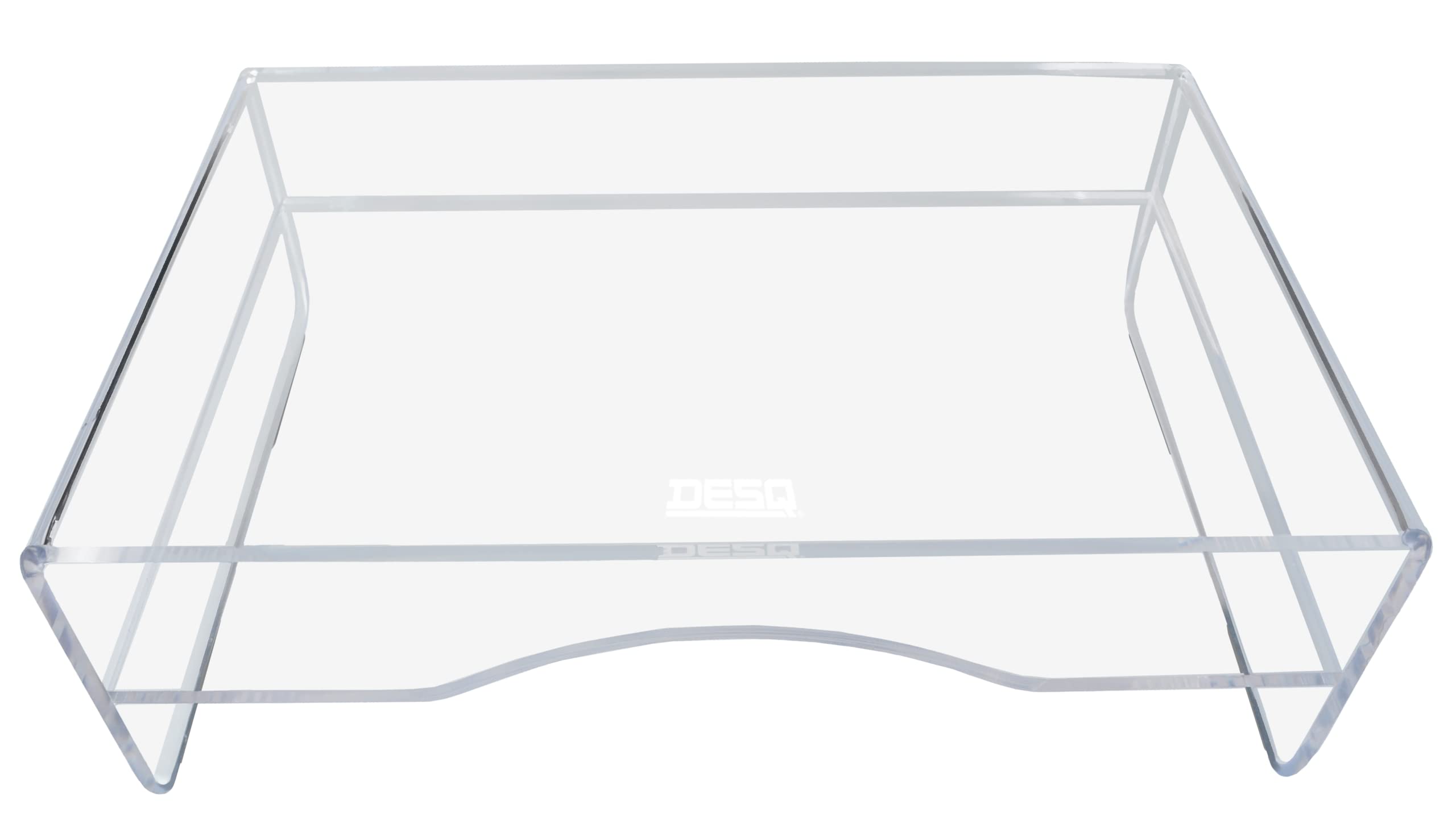 DESQ Supporto per monitor in acrilico, altezza 120 mm, design olandese, trasparente