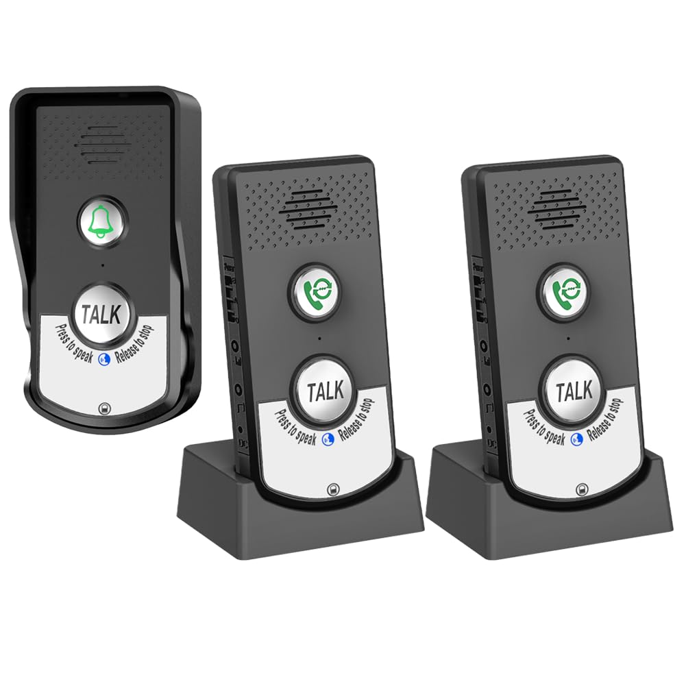 2 Way Wireless Doorbell Intercom Indoor Outdoor, 3280ft Long Range Door Intercoms System for Home with Waterproof Cover Rechargeable Battery 38 Ringtones 3 Adjustable Volume （3 Pack）-image-34