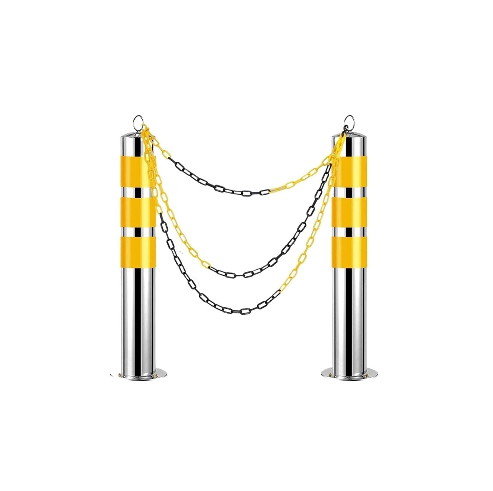 Coni Parcheggio Acciaio Inox Catena 5m Facile(650mmHx76mmD(25.6inHx3inD))