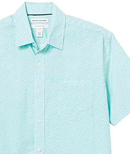 Image of Amazon Essentials Men's Regular-Fit Short-Sleeve Poplin Shirt, Collared, Washed