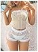 OYOANGLE Women's Floral Lace See Through Shorts Elastic Waist Bow Knot Y2k Going Out Shorts White Medium
