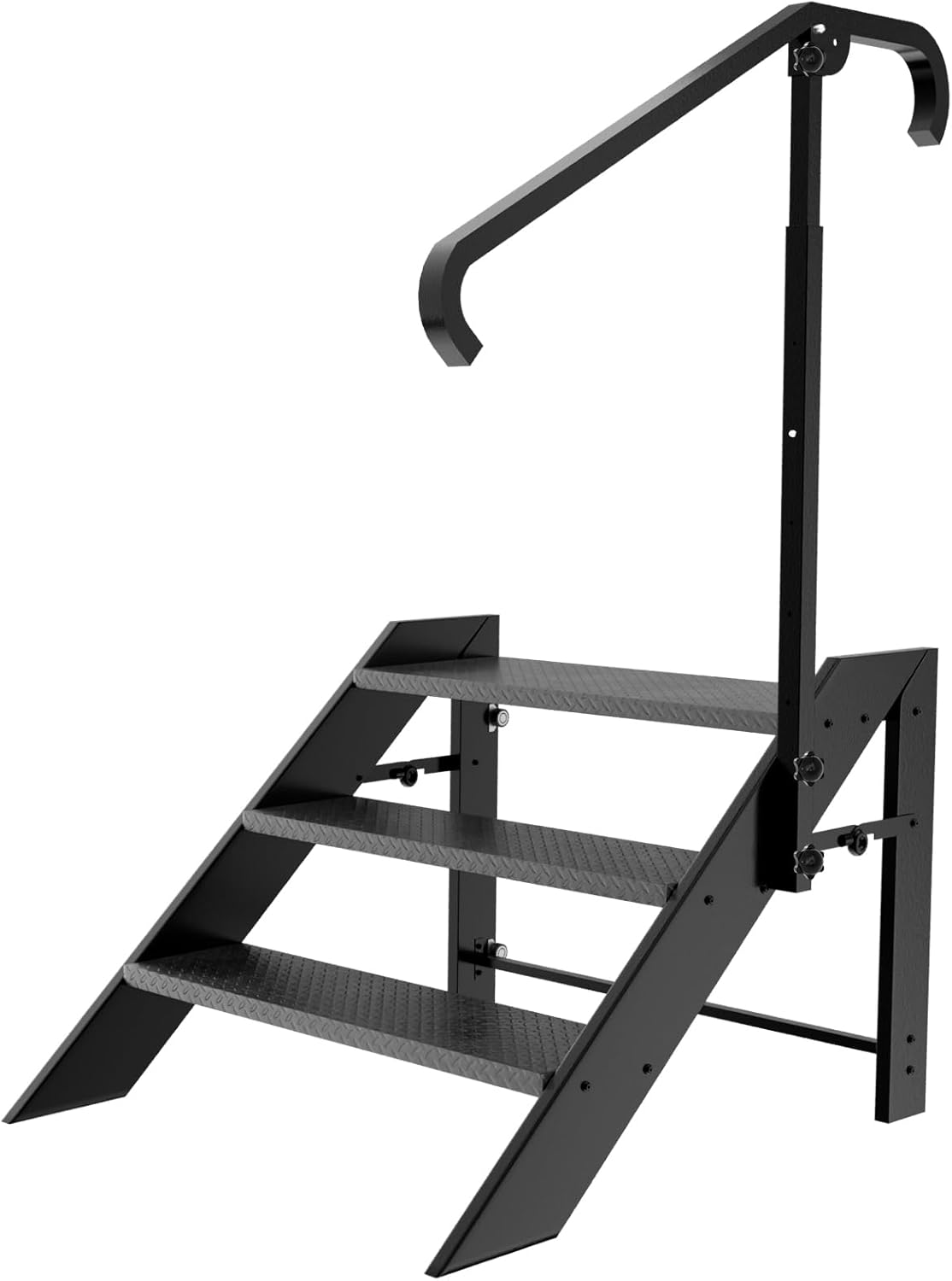 Folding 2 Step Ladder, Step Stool Foldable, RV Steps with Non Slip Feets, Max Load Capacity 660lbs Hot Tub Steps for Home, Travel Trailer, Camper, Mobile Home, Spa, and Porch (2 Step)