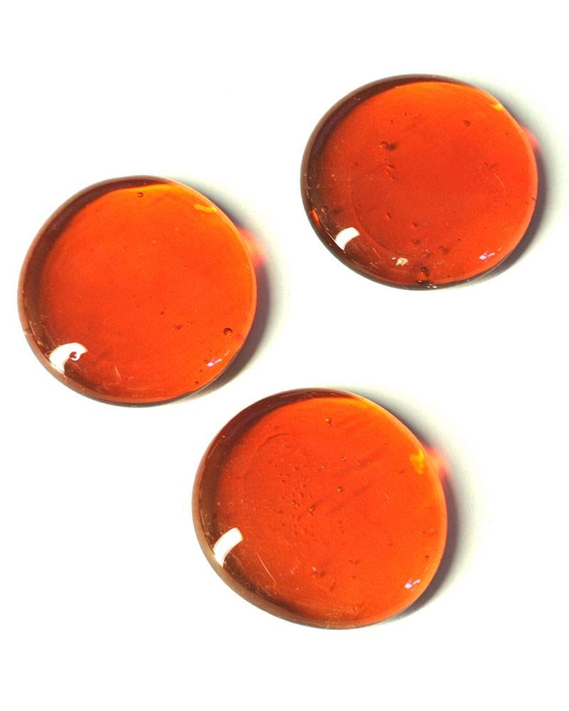 MesBilles - 500 G Perles Plates Noires 28-30 Mm - Galets Verre Décoratifs Pour Vase, Bougie, Aquarium, Table Événementielle