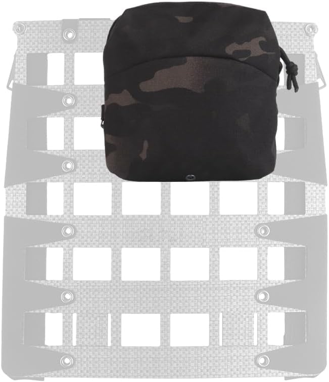 Multifunctional 6x5 Inch Tactical Pouch, MOLLE-Compatible Utility Pouch with Shock Cord & Interior Loop Panel for NVGs, IFAK, Flashbang, Gear Organization
