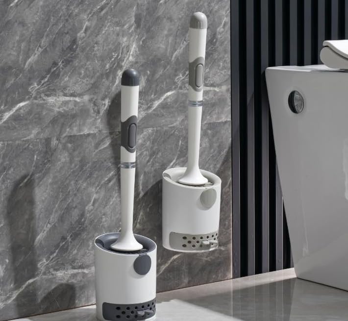 Silicone Toilet Brush with Refillable Refillable Liquid Dispenser Toilet Brush Wall-Mounted Cleaning Tools Bathroom Accessories Set-Quick and Easy Toilet Cleaning.-picture-18