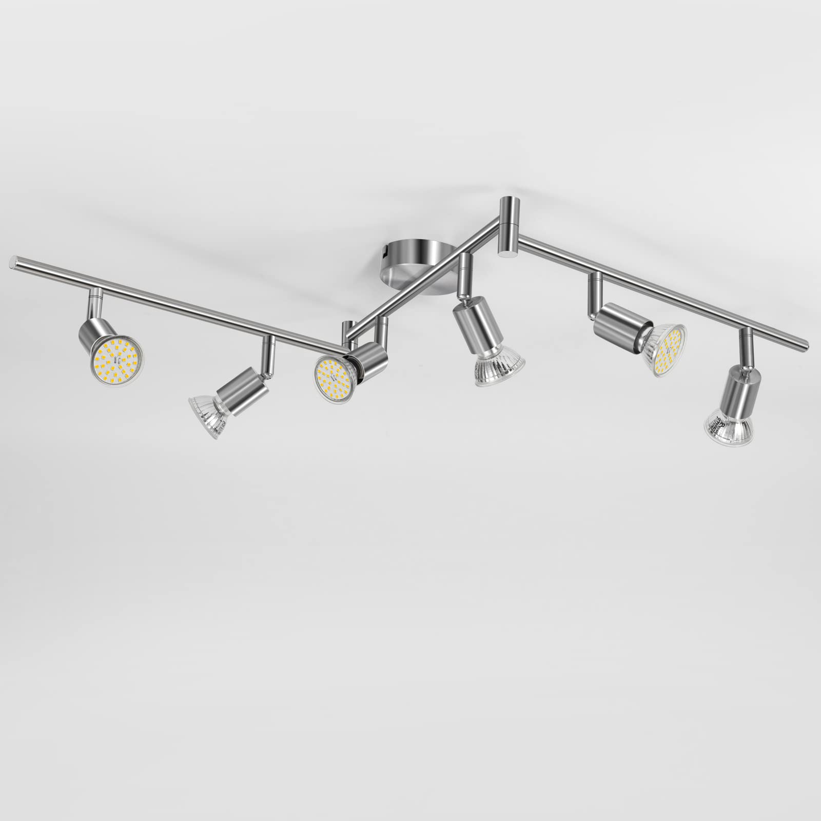 Schiele Faretti da Soffitto Orientabili Rotonda, Faretti LED Interno Bianco, Lampadario con 3 Faretti GU10, Plafoniera Faretti da Parete per Salotto, Camera da Letto, Cucina, Lampadina Non Incluse Schiele Faretti da Soffitto Orientabili Rotonda, Faretti LED Interno Bianco, Lampadario con 3 Faretti GU10, Plafoniera Faretti da Parete per Salotto, Camera da Letto, Cucina, Lampadina Non Incluse