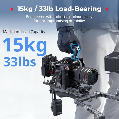 Image of SMALLRIG Quick Release Top Handle, Dual-Direction & Compatible QR-Slide NATO Rail for ARRI with 1 /4 inch-20 Screw, Ergonomic Design,15kg Max. Load,Built-in Multiple Mounting Points,HawkLock H21-5632