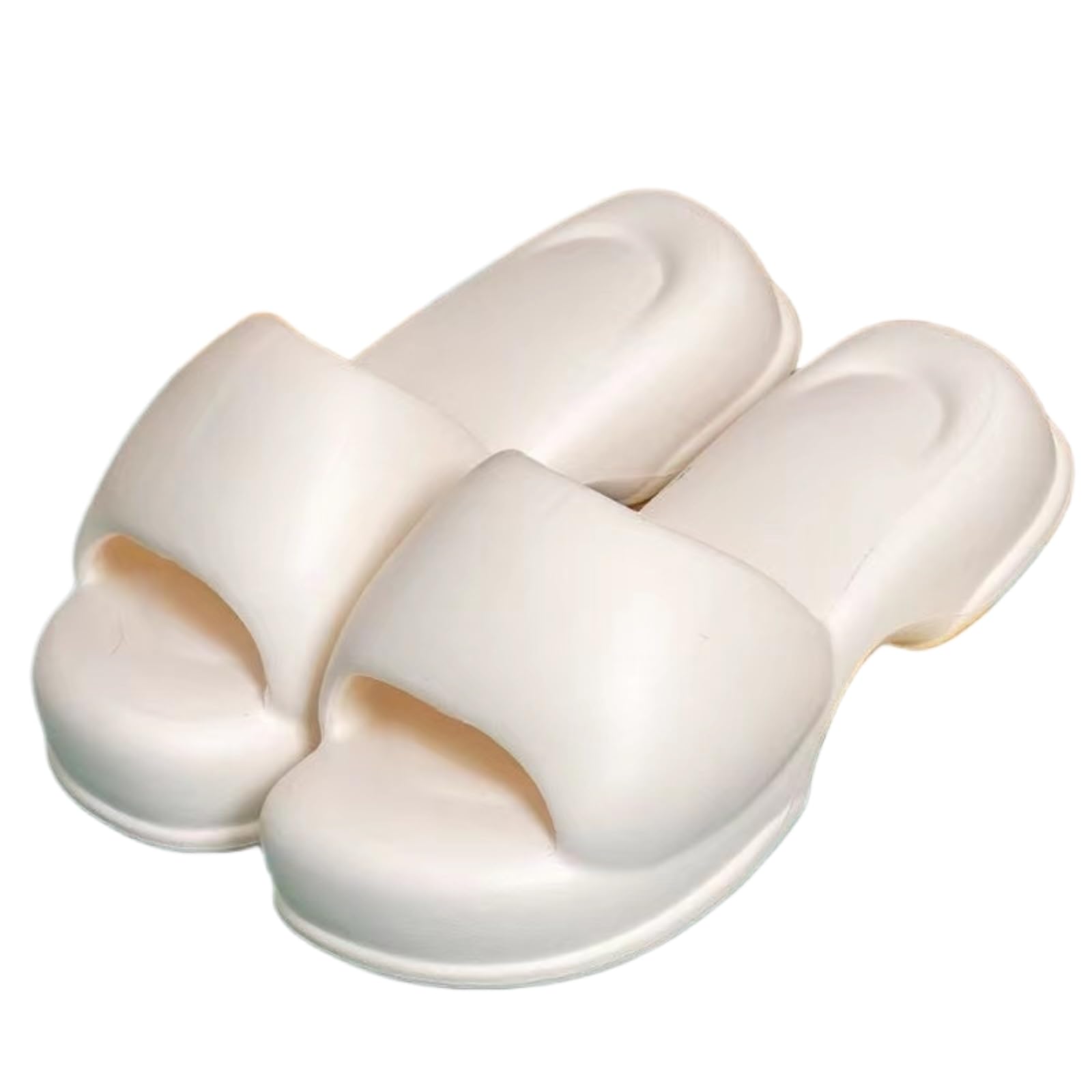 Chaussons EVA été pour femme : pantoufles de bain blanches à semelle épaisse confort oreiller