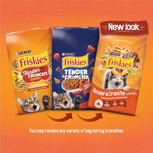 Purina Friskies Tender and Crunchy Combo with Flavors of Chicken, Beef, Carrots and Green Beans Dry and Tender Cat Food - 16 Lb. Bag