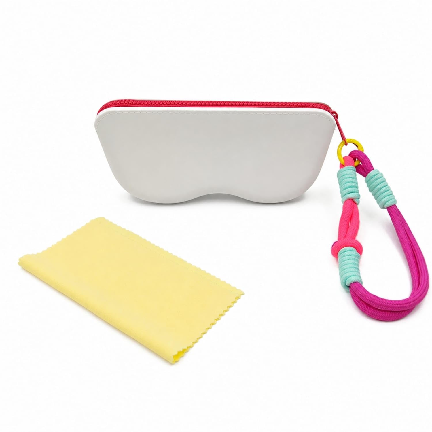 Zippered Silicone Eyeglass Pouch with Zipper Safeguarding Eyeglass Storage Pouch with Cleaning Cloth Soft Glasses Case with Wrist Strap Portable for Travelers, Commuters, Everyday Carry, Light Gray-image-38