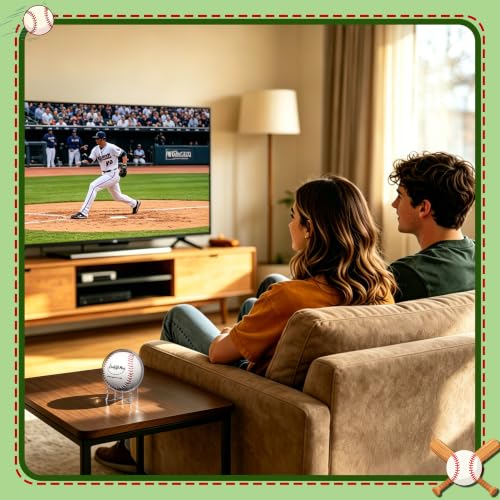 Image of CoolGift Mart Baseball Display Case, Gifts for Men Boys(Transparent Base)