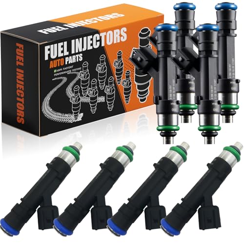 SHOCKENT 0280158227 Upgraded 4-Hole Fuel Injectors Compatible with Ford F-150 5.0L 2011–2017 & Mustang 5.0L/5.2L 2011–2018 | Replaces BR3Z-9F593-A, FJ1132 | 8PCS High-Performance Fuel injectors